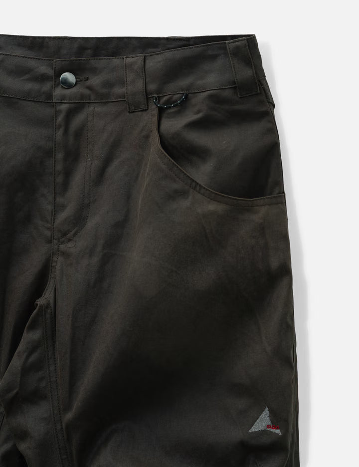 Crimp Shaped Waxed Cotton Pants