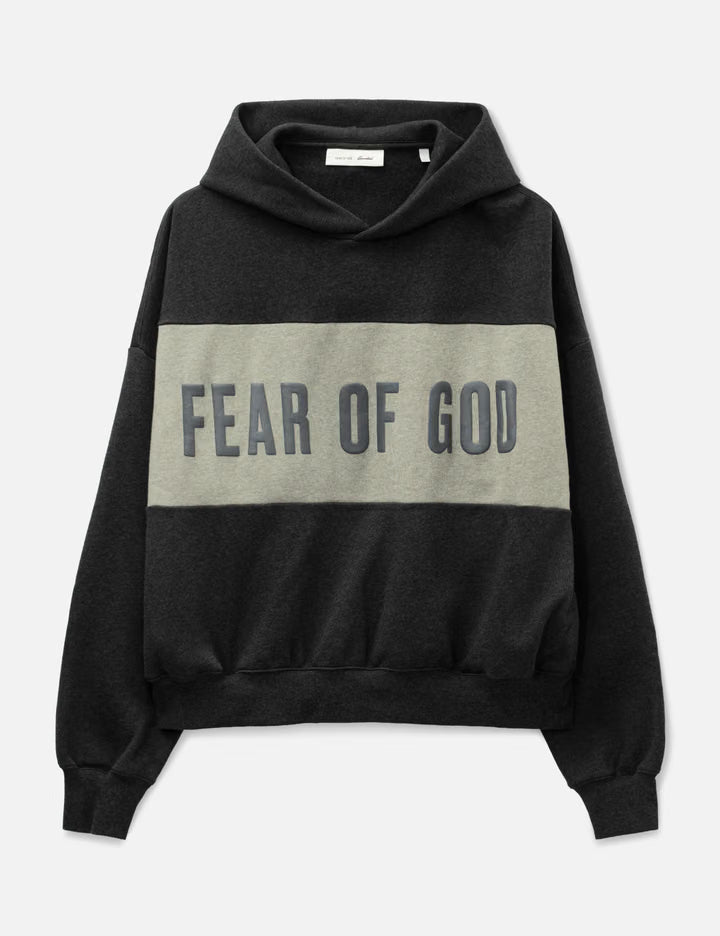 Cropped Relaxed Panelled Hoodie