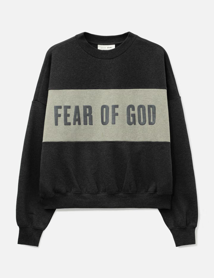 Cropped Relaxed Panelled Sweatshirt