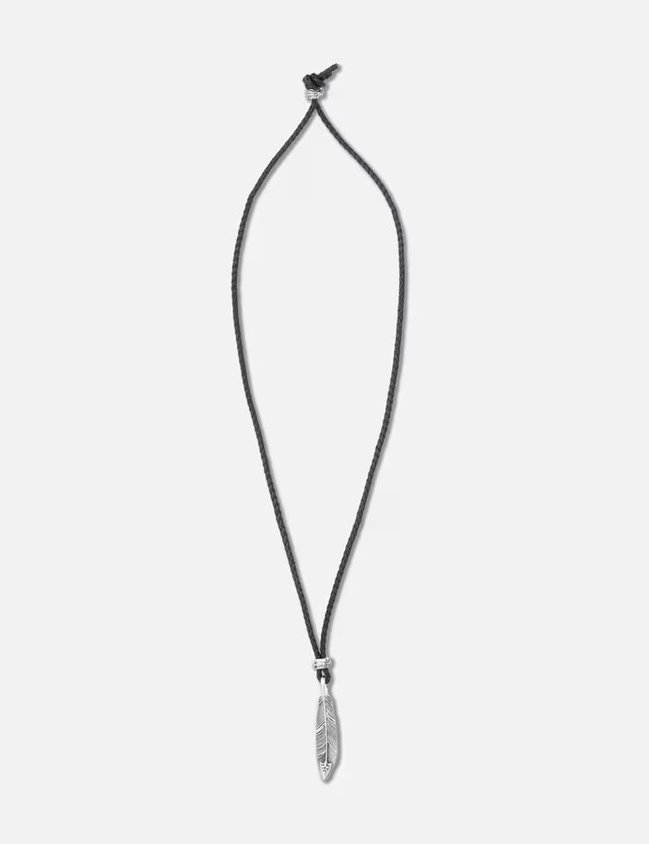 CS Navajo Hollow Star Left Arrow Feather Pendant With 2 Beads