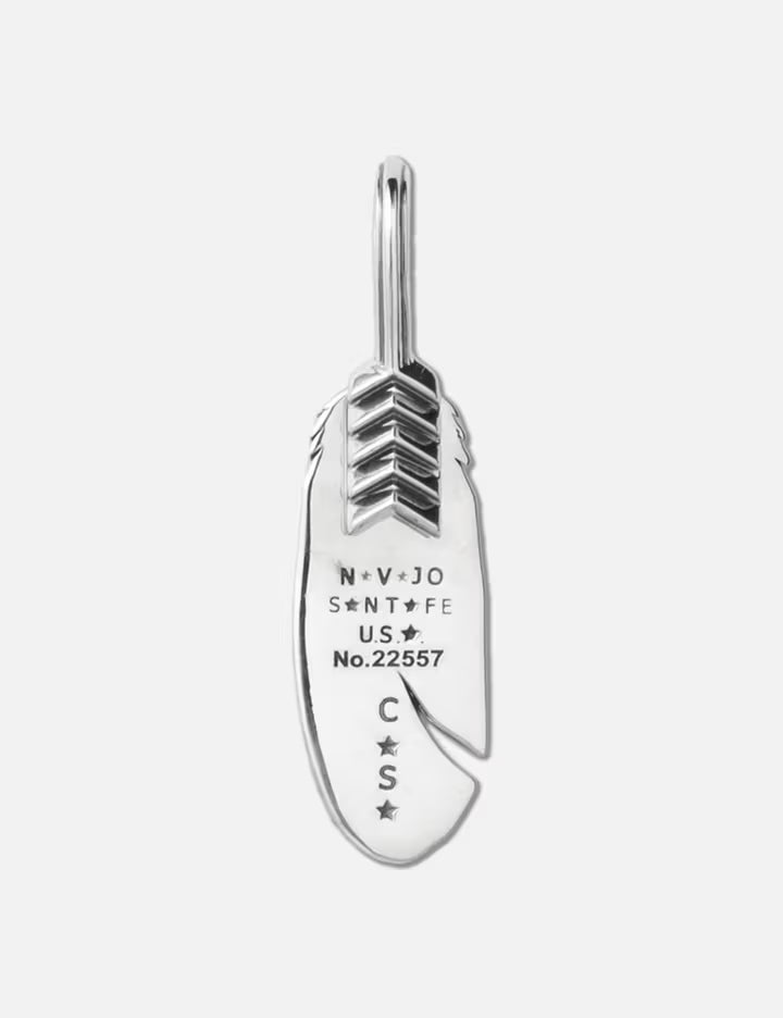 CS Navajo Tiny Star Arrow Feather Left Twisted Pendant