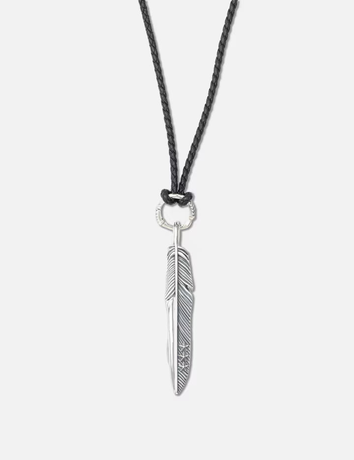 CS Navajo Triple Stars On The First Arrow Feather Pendant With Arrow Spring
