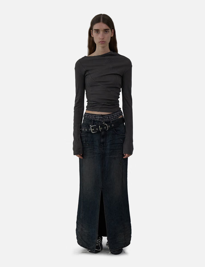 Curved Long Sleeve Top