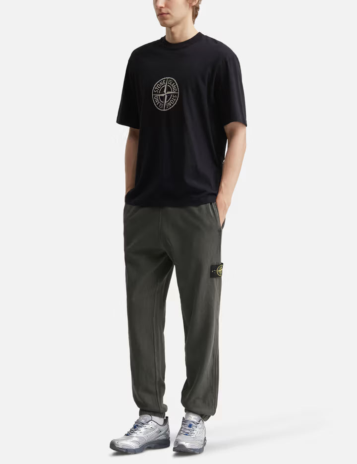 Organic Cotton Jersey Regular Fit T-Shirt With Light Compass Print