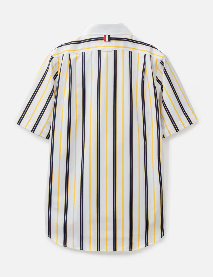 Repp Stripe Poplin Short Sleeve Shirt