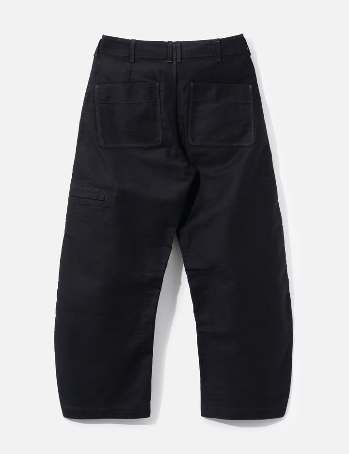 Deep Curved Jumbo Washed Pants