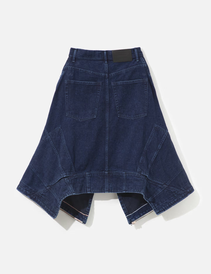 Double-End Left Hand Twill Denim Skirt