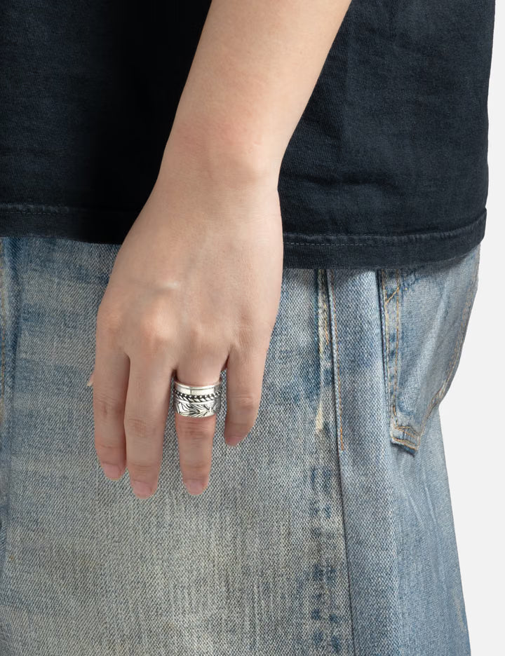 Double Floral Motif Ring