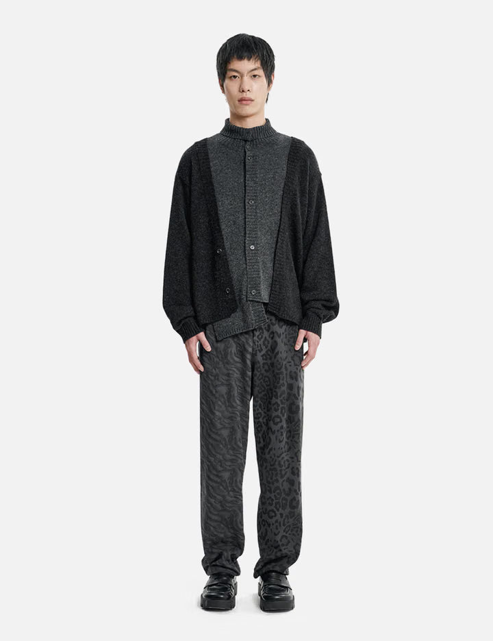 Double Layered Turtleneck Cardigan