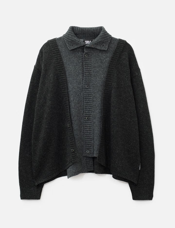 Double Layered Turtleneck Cardigan