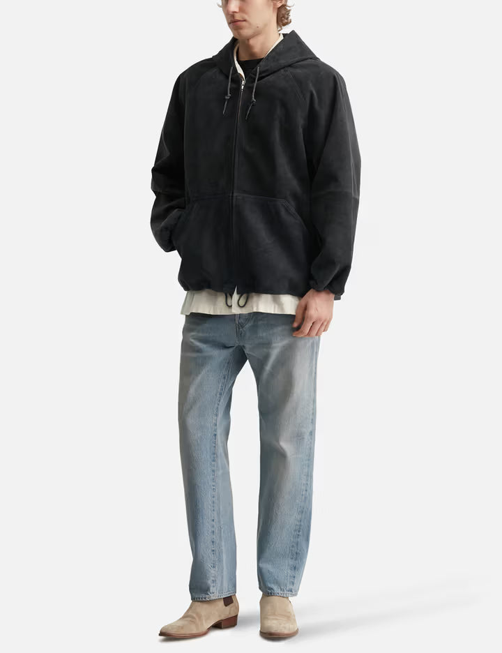 Goat Suede Hooded Jacket
