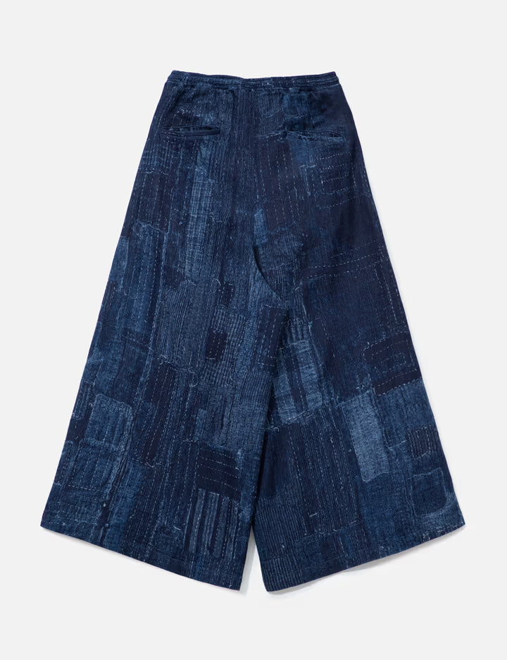 Boro Side Button Hakama Pants Rinse