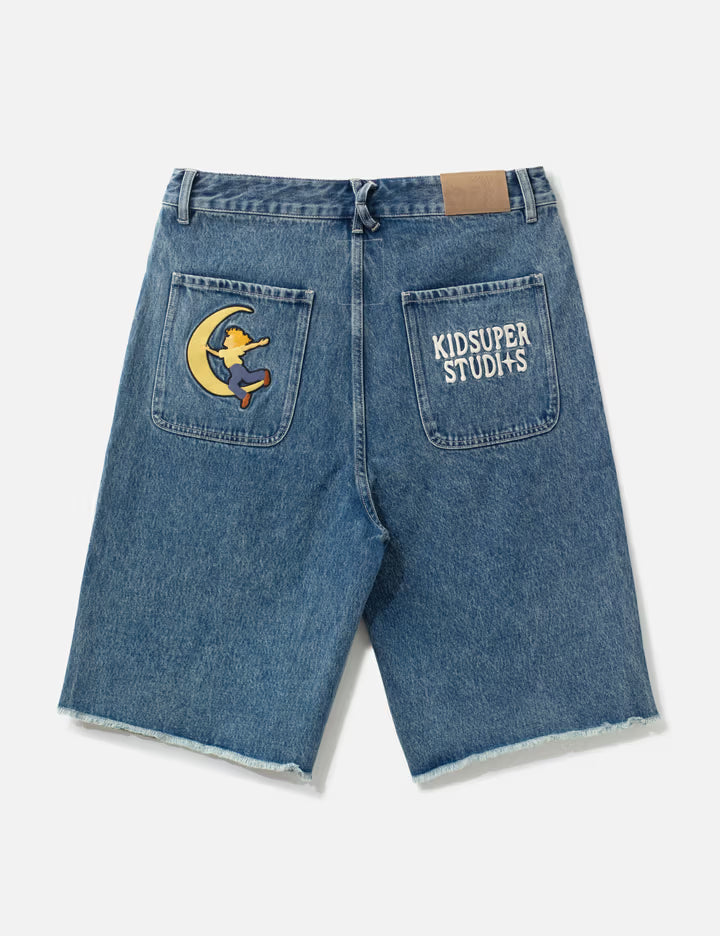 Patches Denim Long Short