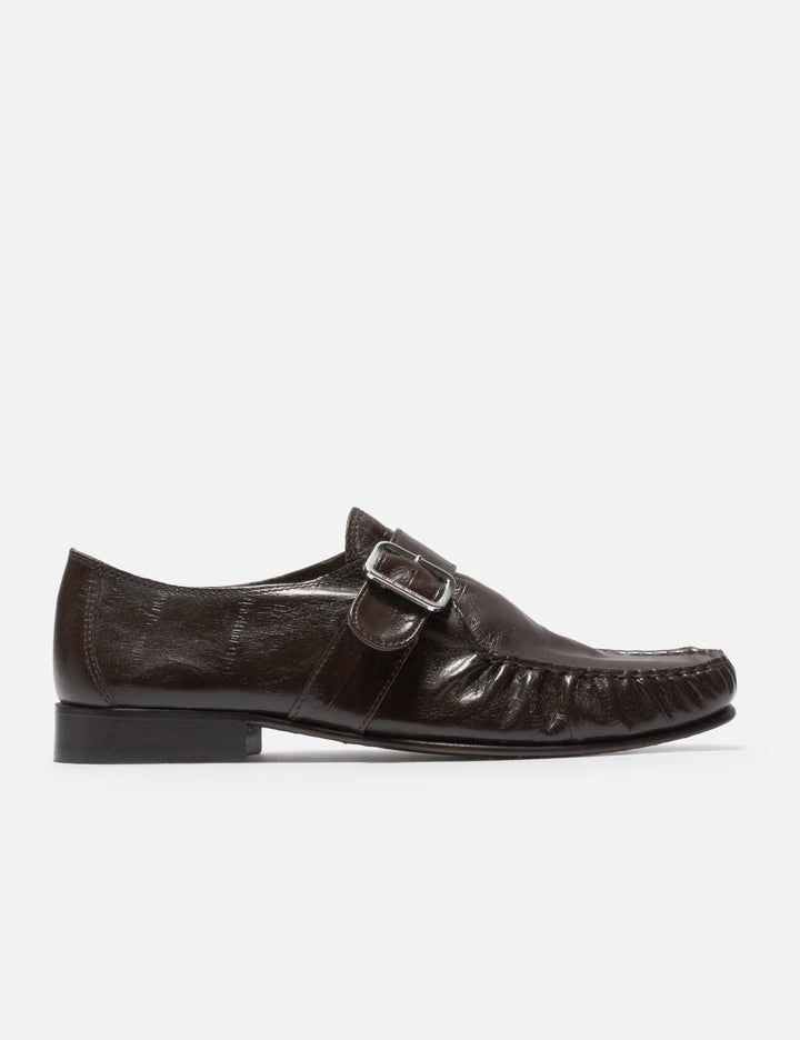 Eel-Effect Leather Wallabee Shoe