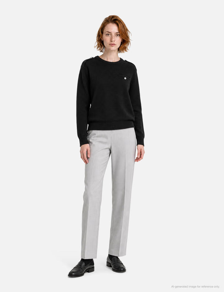 Epaulet Knit In Black