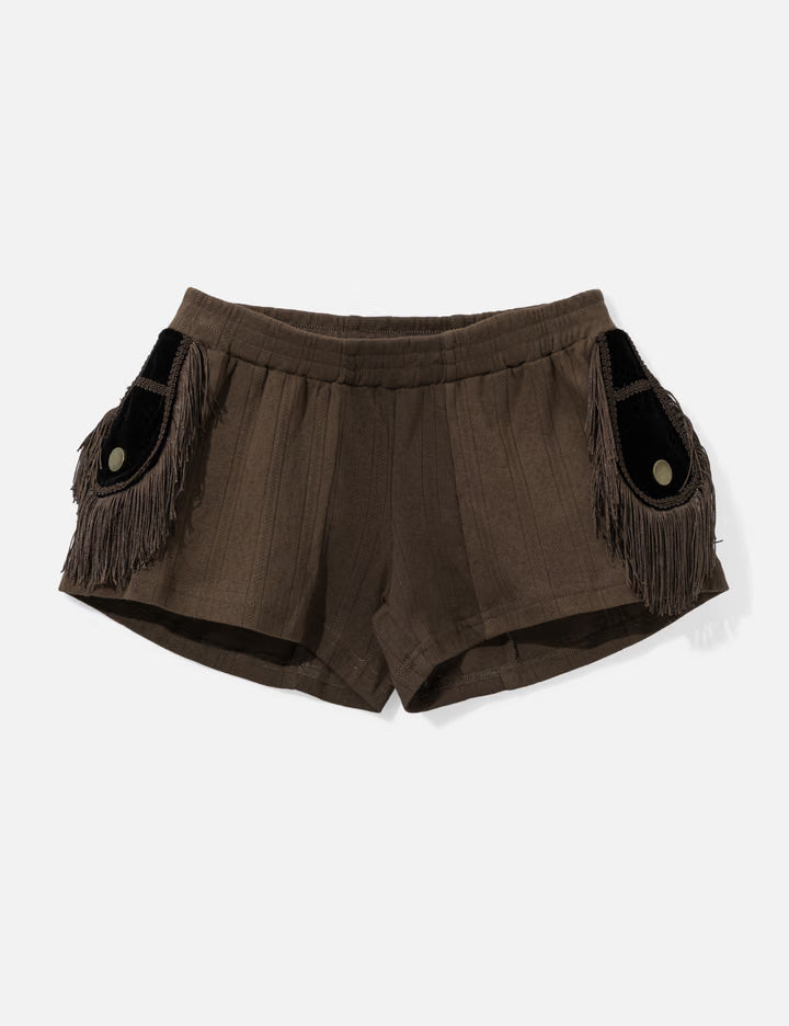 Epaulette Women's Shorts Brown