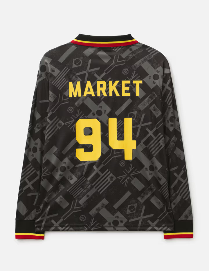 Smiley International Flags Long Sleeves Soccer Jersey