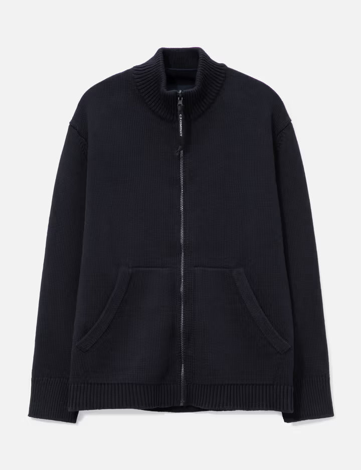 Cotton Mixed Zipped Cardigan