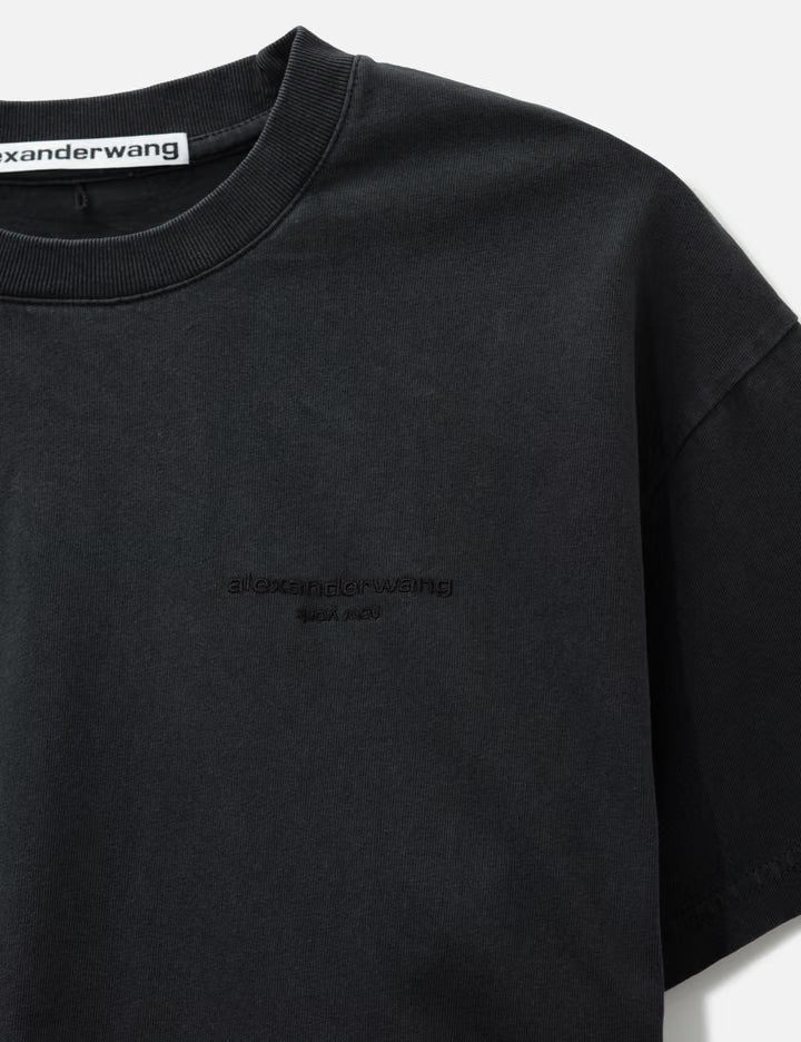 Faux Fur Trim T-Shirt