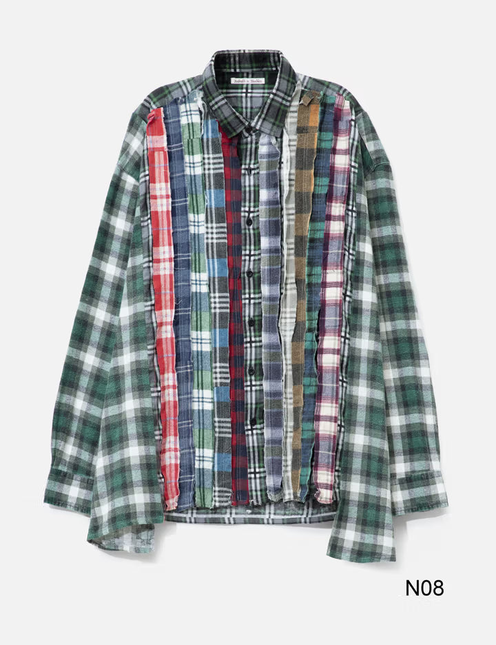 Flannel Shirt - Ribbon Wide Shirt