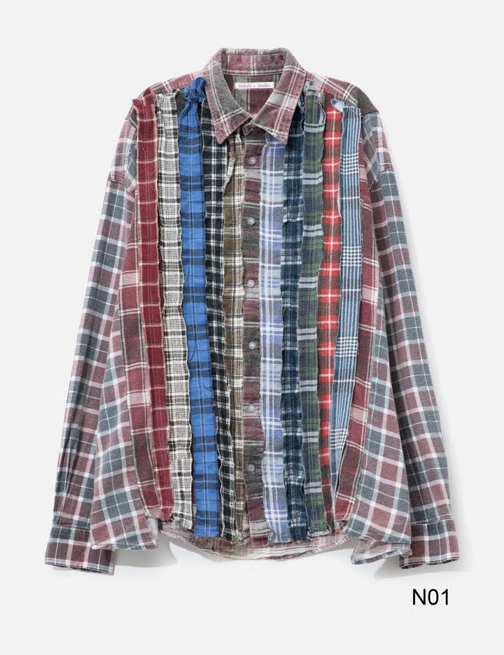 Flannel Shirt - Ribbon Wide Shirt