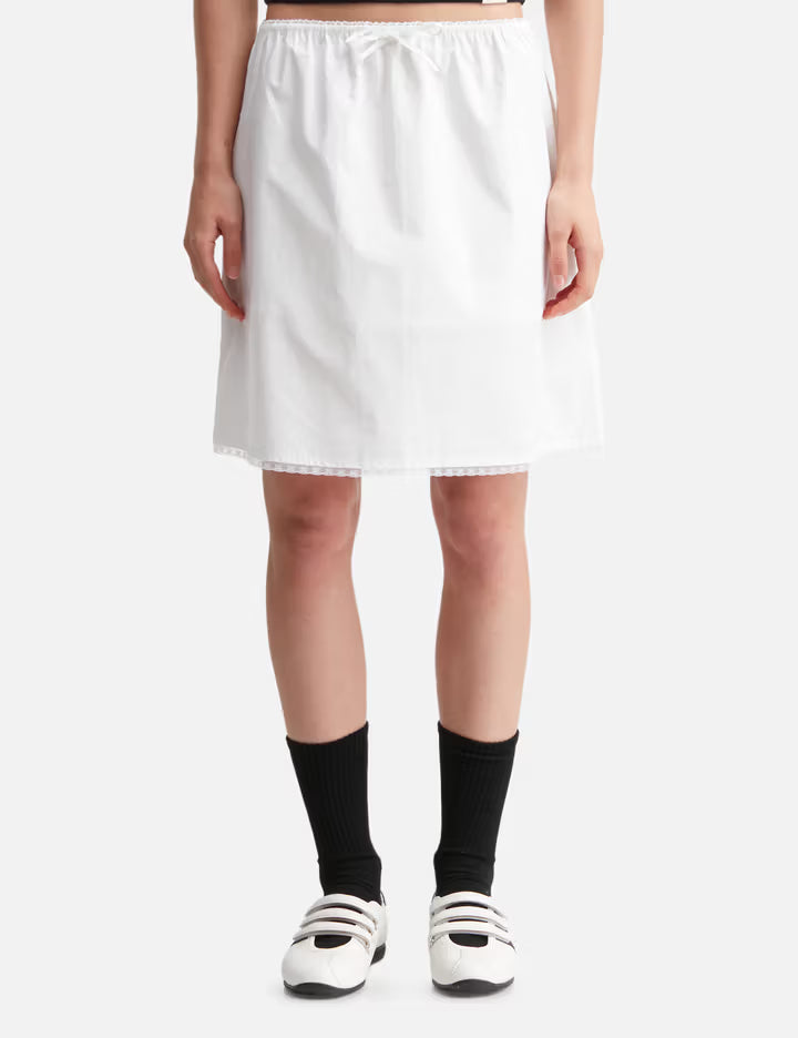 G Classic Lace-Up Midi Skirt