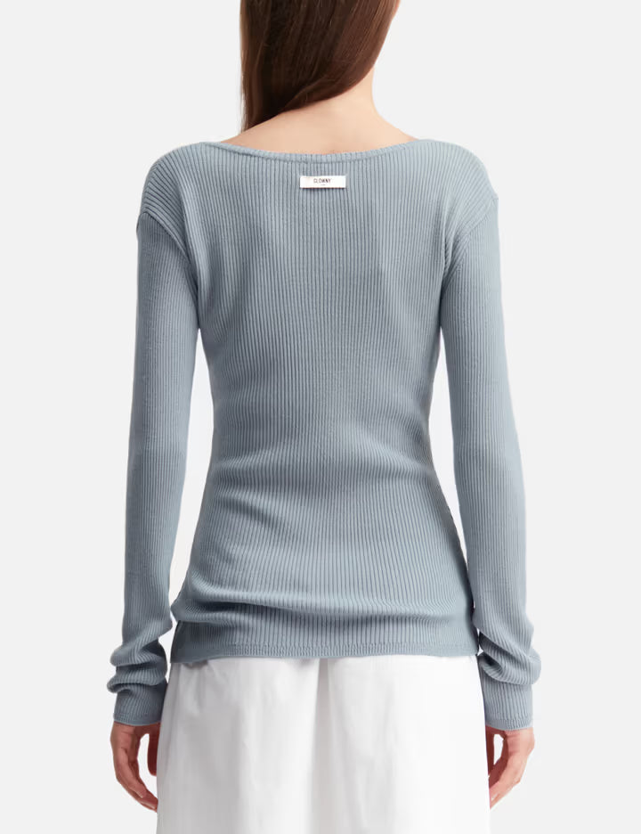 G Classic Rib V-Neck Knit