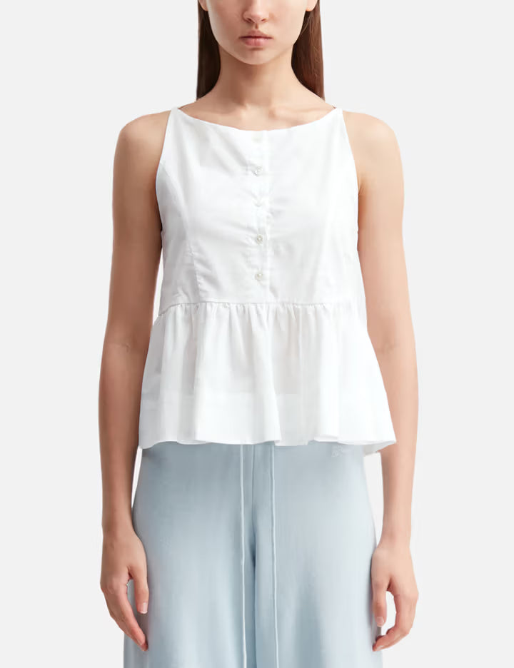 G Ruffled Button Blouse