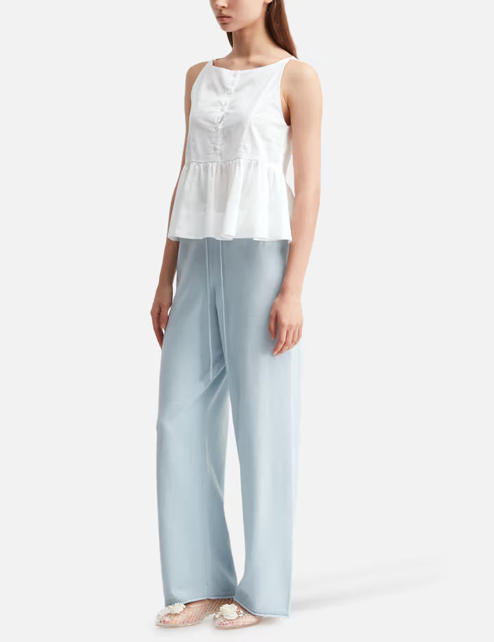 G Ruffled Button Blouse