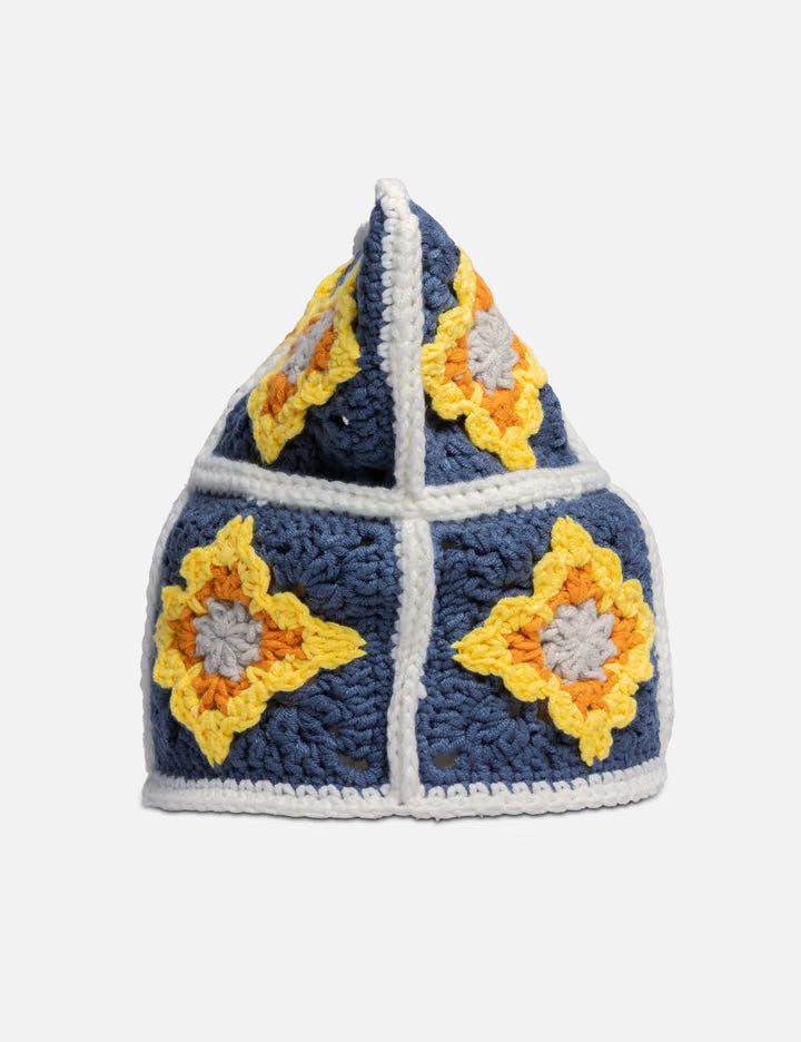 Garden Medallion Crochet Cat Hat