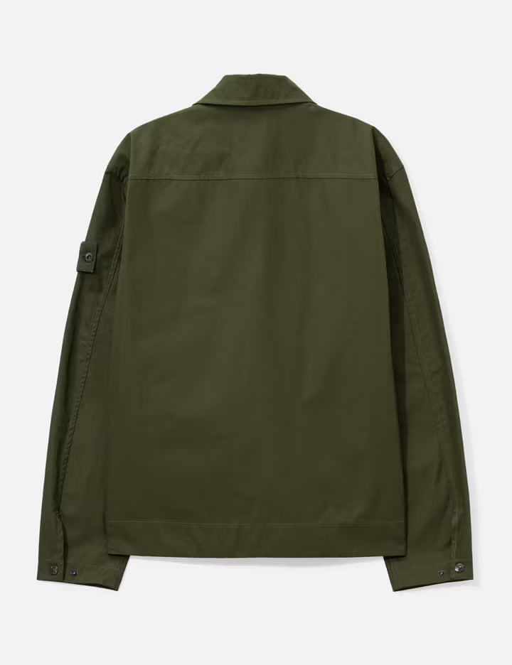 Ghost Cotton Canvas Zip-Up Shirt