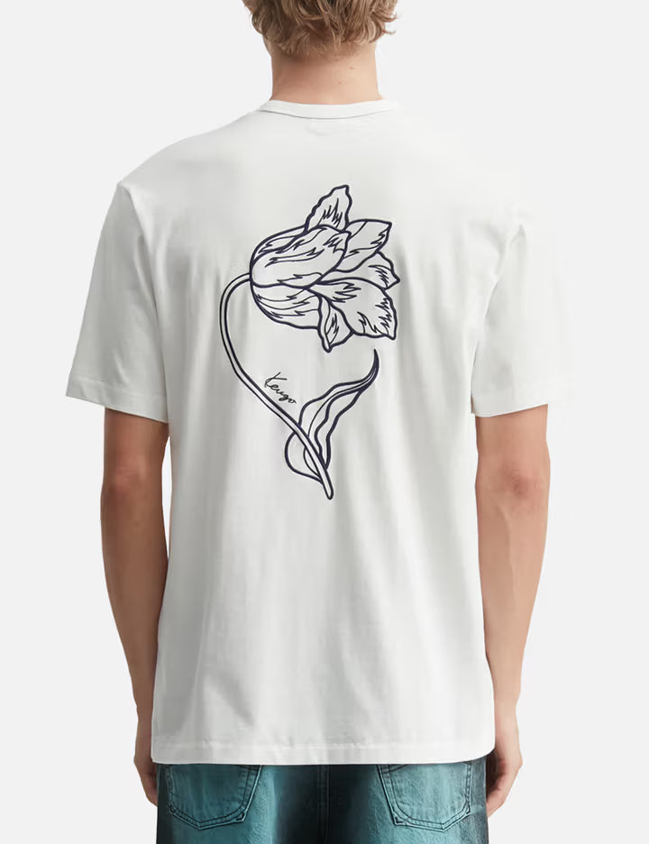 'KENZO Tulip' Embroidered T-Shirt