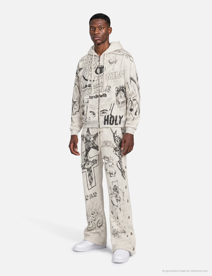 Graffiti Mirror Face Sweatpants