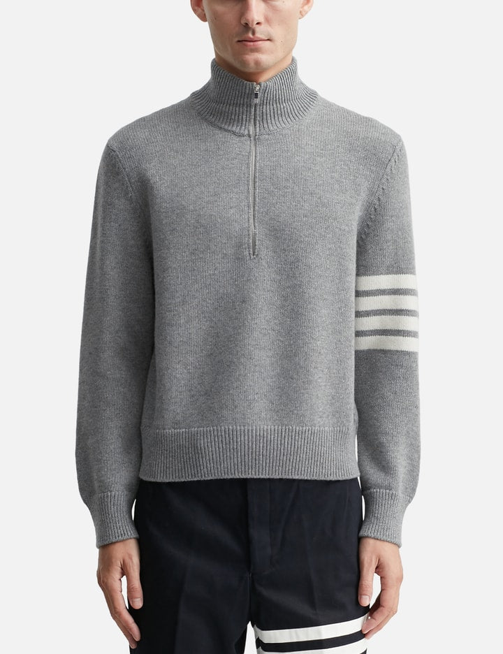 Merino Wool 4-Bar Funnel Neck Pullover