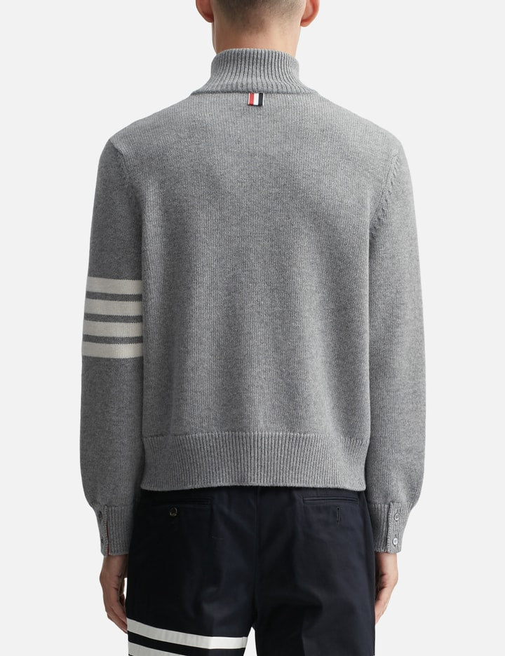 Merino Wool 4-Bar Funnel Neck Pullover