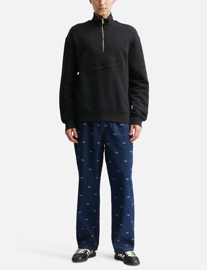 Varsity Half-Zip Comfort Sweater