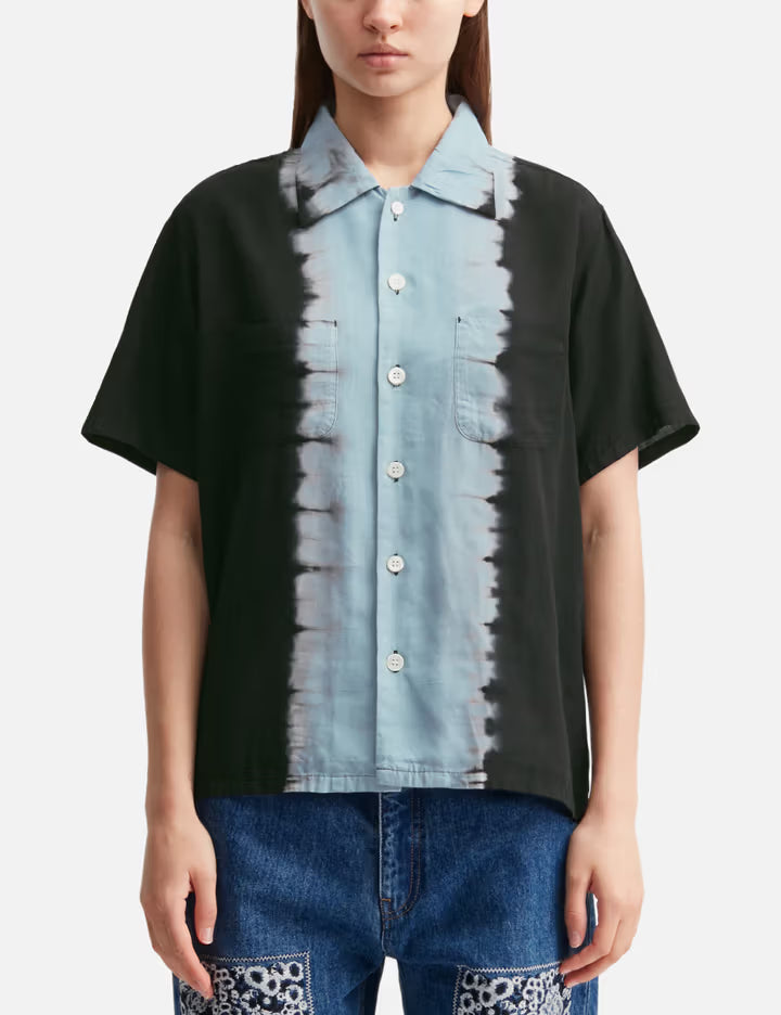 Hand Dye Open Collar Ss Shirt