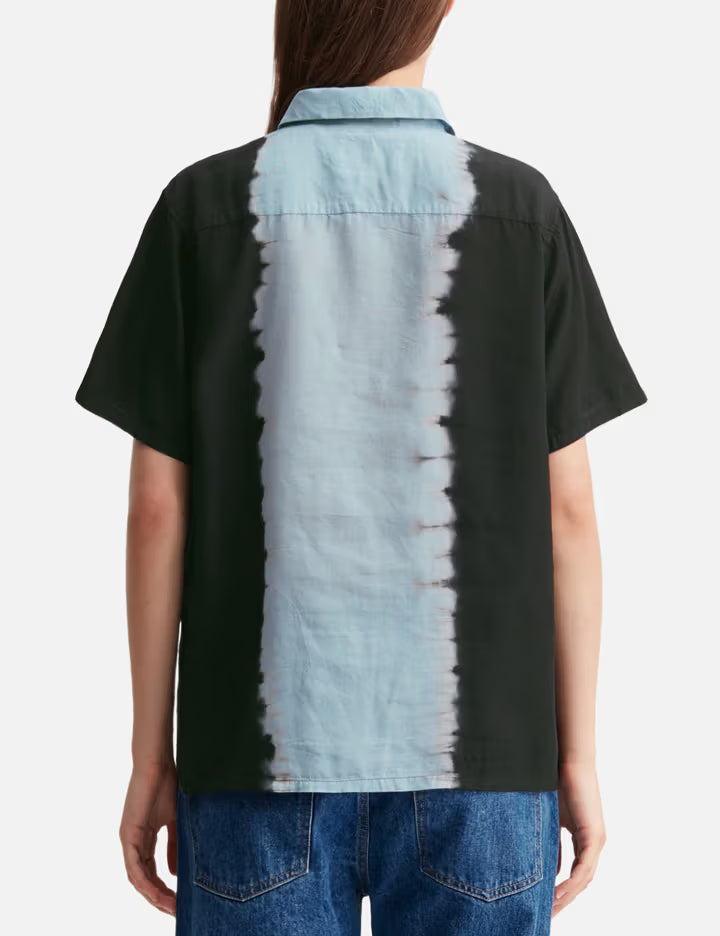 Hand Dye Open Collar Ss Shirt