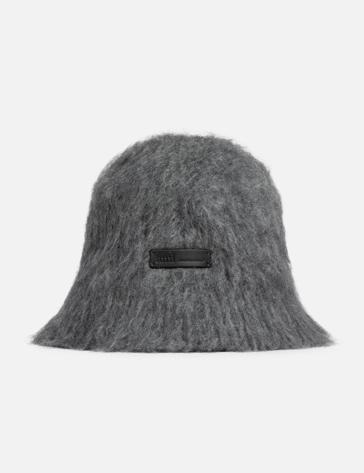 Grey Mohair Ami Bucket Hat