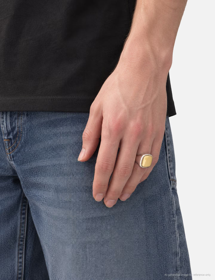 Heavy Cushion Signet Ring