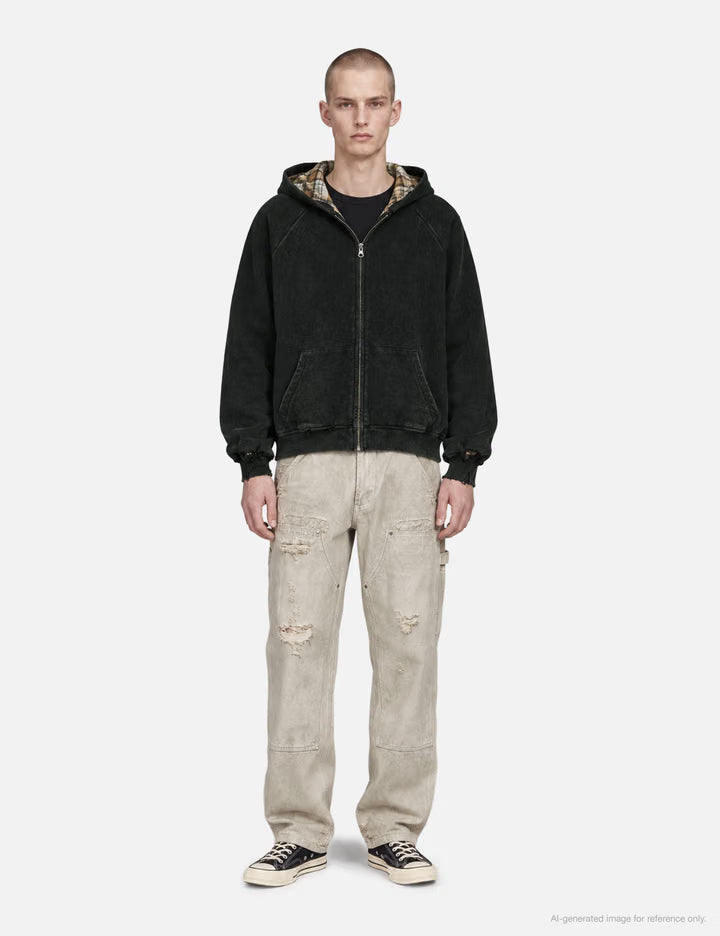 Hench Plaid Thermal Lined Zip
