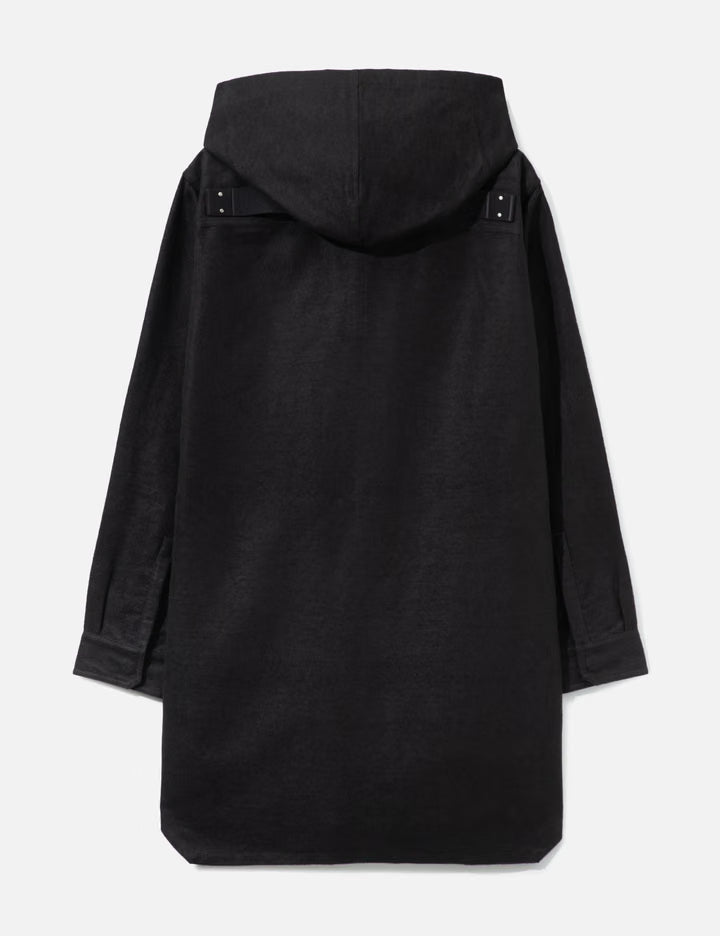 Hooded Outershirt In Ramie Moleskin
