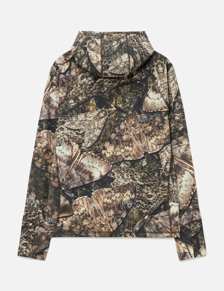 Lio Upf Plus 50 Baselayer Moth Print Long Sleeve Hoodie