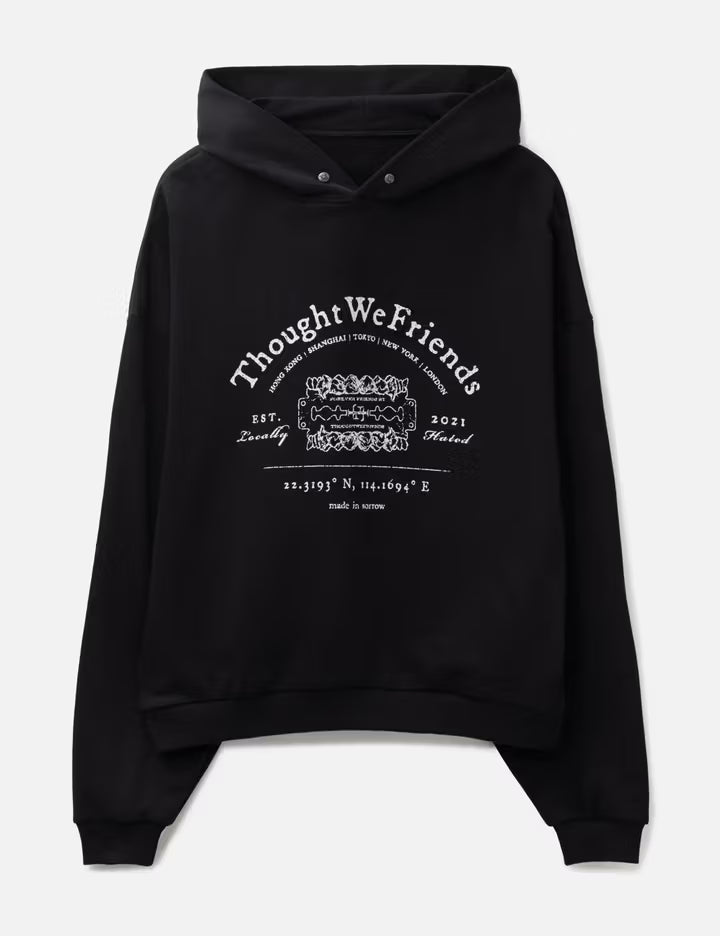 "Andy" Black Studded Hoodie