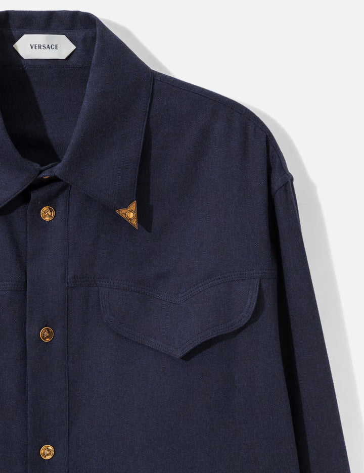 Herringbone Flannel Cotton Regular Shirt