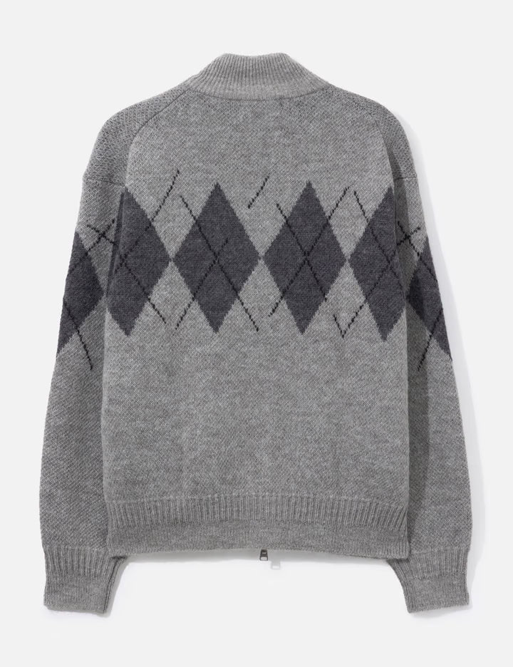 Inside Out Argyle Zip-Up