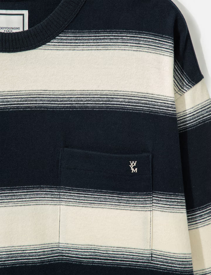 Ivory Striped Long-Sleeve T-Shirt