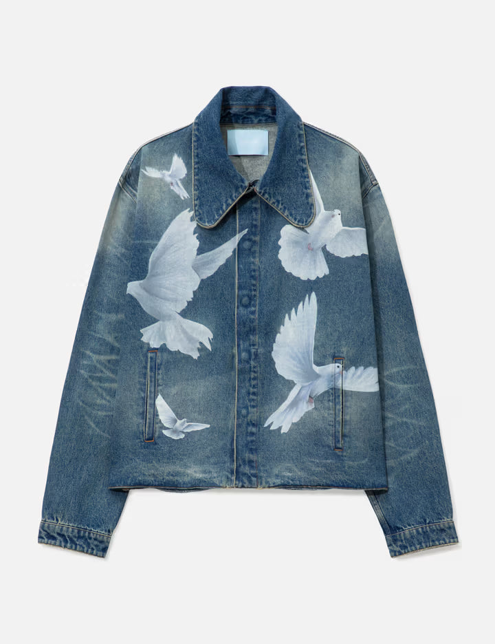 Freedom Doves Relaxed Fit Denim Jacket