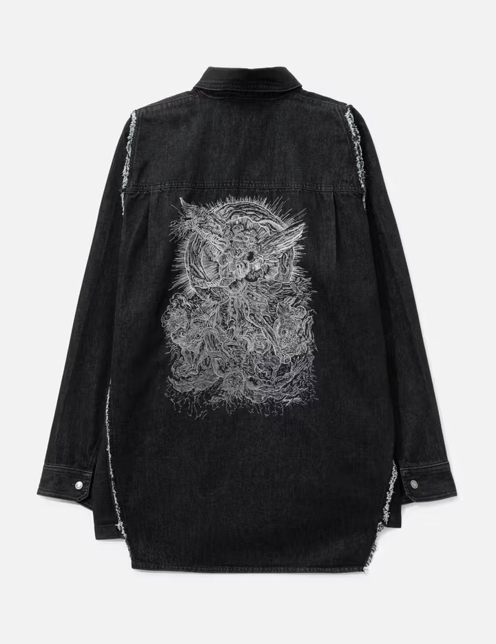 Polyptych Embroidered Denim Shirt