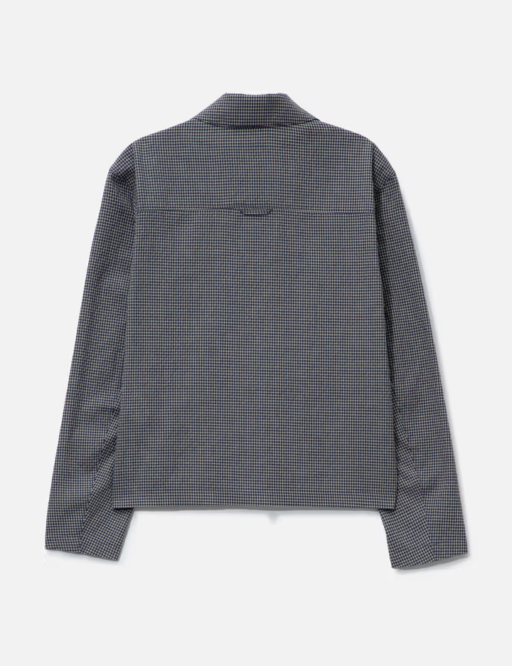 Micro Check Shirt Zip-Up